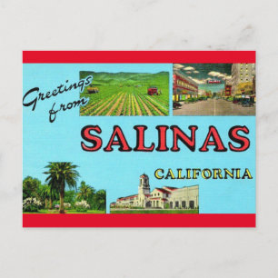 Postale Salutations de Salinas California Travel Carte Pos
