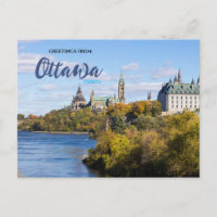 Salutations pittoresques d'Ottawa Canada Carte pos