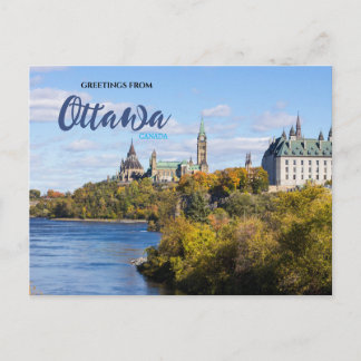 Postale Salutations pittoresques d'Ottawa Canada Carte pos