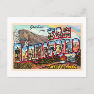 Postale San Bernardino California CA Grande Lettre Carte p