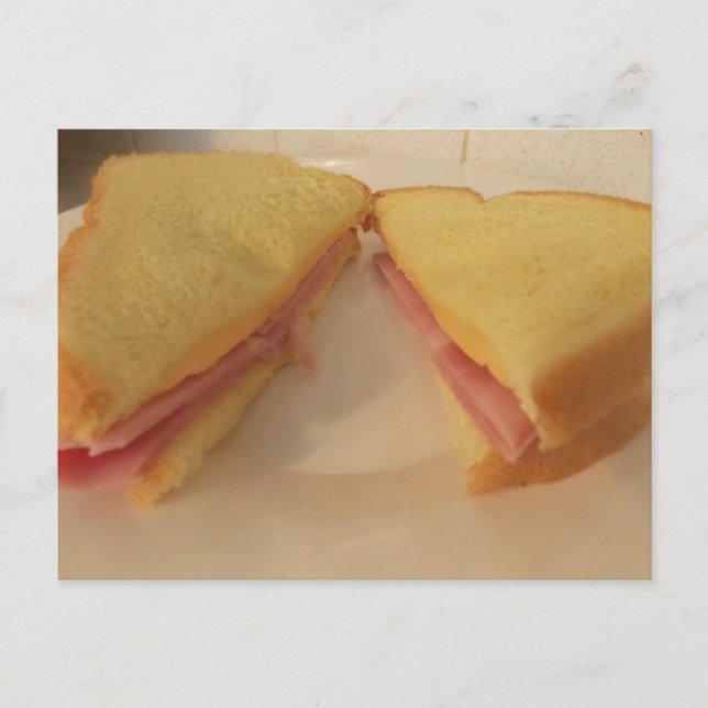 Postale sandwich au jambon au fromage CARTE (Devant)