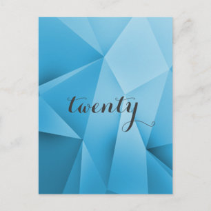 Postale Sapphire Jewel Tones Numéro de tableau Carte posta