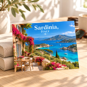 Postale Sardaigne Italie Ensoleillée Baie Turquoise Carte