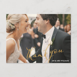 Postale script amusant   carte de remerciements mariage