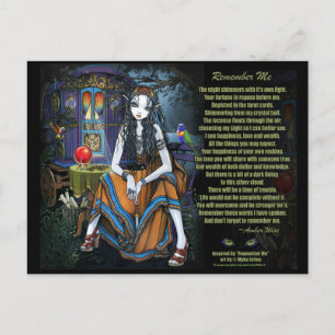 Postale Se souvenir de moi Gypsy Fortune Teller Poem Carte