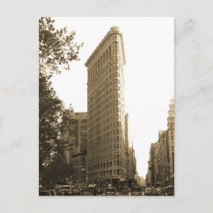 Postale Sepia Flat Fer Building Fine Art Photo Carte Posta