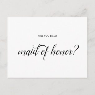Postale Serez-vous ma carte de femme d'honneur ?