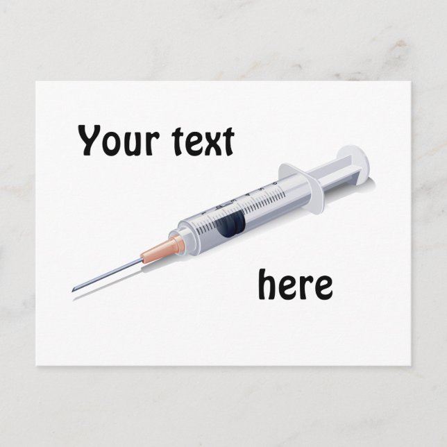Postale Seringue - carte (Devant)