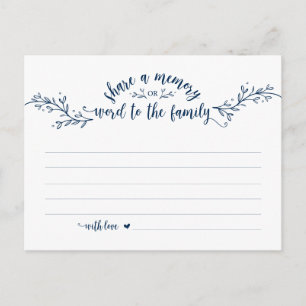 Postale Service funéraire, Navy Blue, Partager une carte m