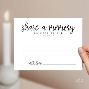 Postale Service funéraire, Partagez un souvenir, Carte de