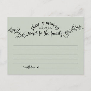 Postale Service funéraire, Rustic Sage, Partager une carte