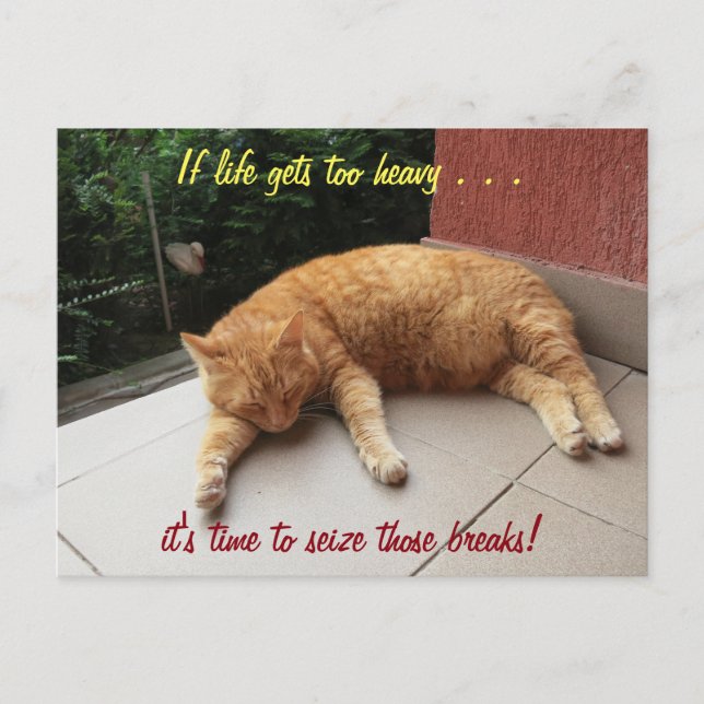 Postale Si la vie devient trop lourde Inspiration Carte Po (Devant)