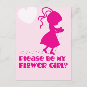 Postale S'il vous plaît être ma carte de voeux Flower Girl