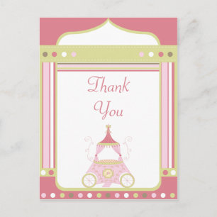 Postale Soirée de princesse de transport merci carte posta