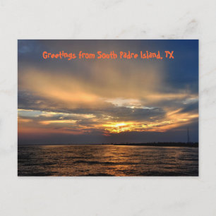 Postale South Padre Island, coucher du soleil, carte posta