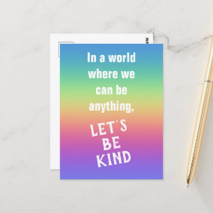 Postale Soyons un peu Rainbow Colours Gradient Carte posta