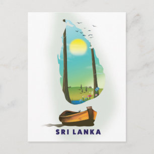 Postale Sri Lanka Carte illustrée affiche touristique.