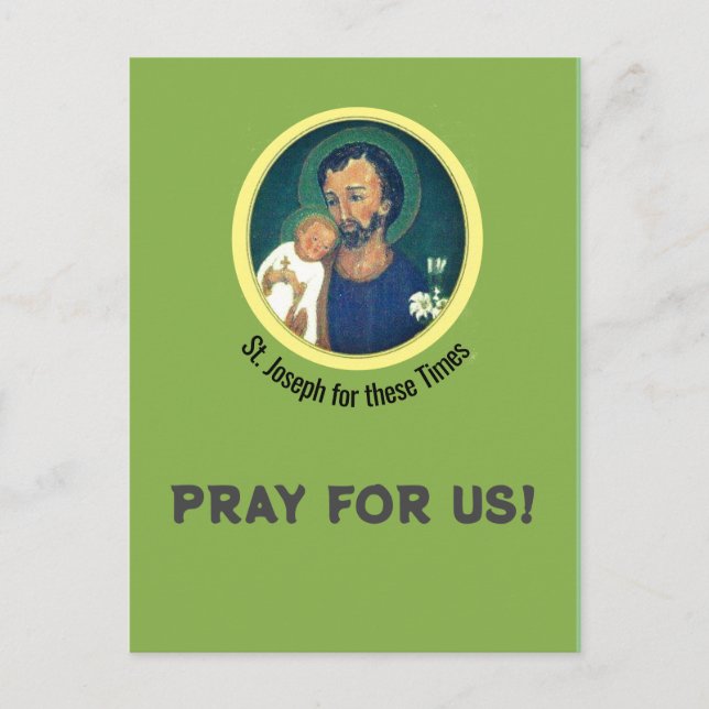 Postale St Joseph pour ces temps-là Carte de voeux pliée (Devant)