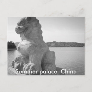 Postale Statue du lion du palais d'été de Pékin Carte post