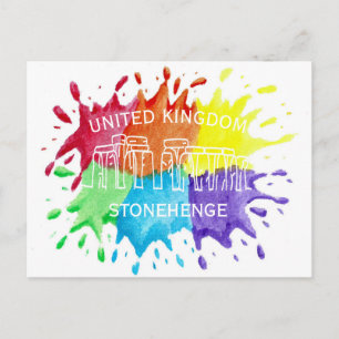 Postale Stonehenge, éclaboussures de peinture Carte postal
