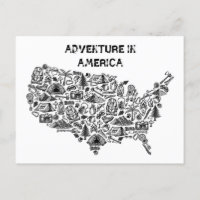 Symboles de carte Adventure In America
