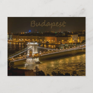 Postale Szechenyi Pont Chaîne, Budapest, Hongrie Carte pos