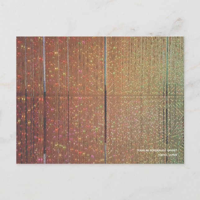 Postale TeamLAB sans frontières Exposition Tokyo Carte pos (Devant)