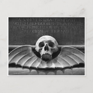 Postale Tête de mort, carte du Cabinet