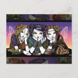 Postale Thé 4 Trois fées excentriques du Parti KiKi Carte 