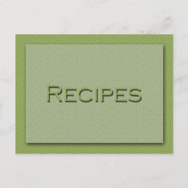 Postale Tons de la carte verte Recette (Devant)