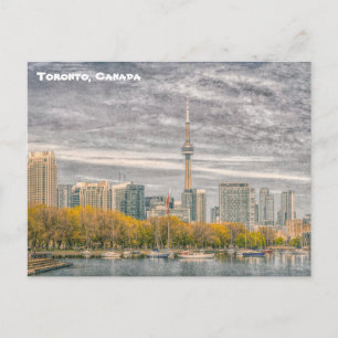 Postale Toronto City Skyline, Tour CN, Canada, Carte posta