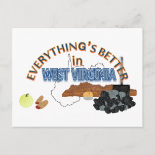 Postale Tout est mieux en Virginie Occidentale Carte Posta