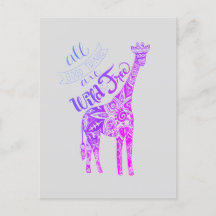 "Toutes Les Bonnes Choses Sont Wild & Free" Carte