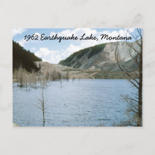 Postale Tremblement de terre Lac 1962 Montana Carte postal