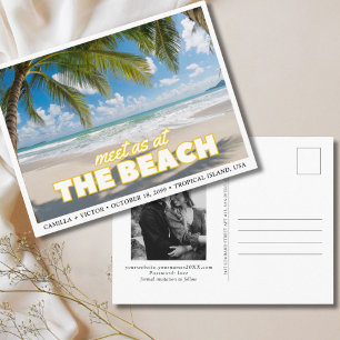 Postale Tropical Beach Wedding Enregistrer la date Carte p