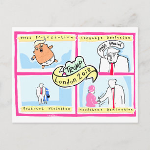 Postale Trump London : Carte officielle Laurie Pink Souven