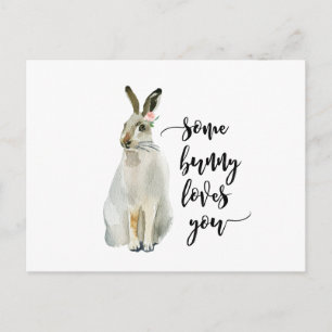 Postale un lapin vous aime carte pour notes de carte posta