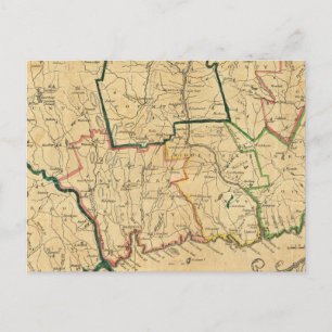 Postale Une carte correcte du Connecticut