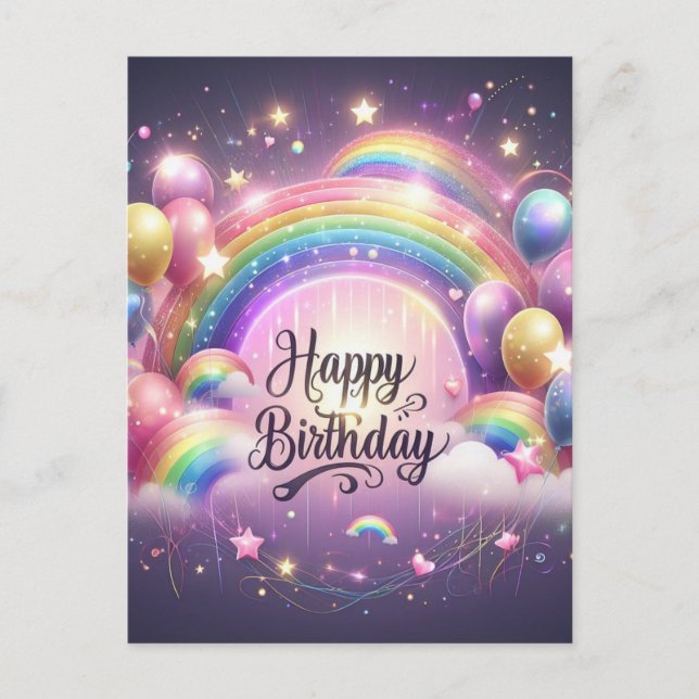 Postale "Une carte d'anniversaire vibrante" (Devant)