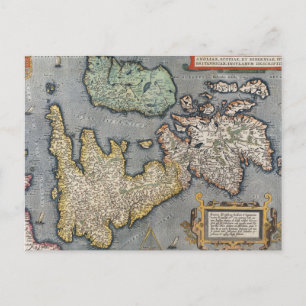Postale Une carte de la Grande-Bretagne 1587