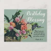 Une carte de vœu d'anniversaire Psaume 20:4