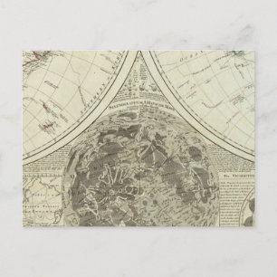 Postale Une carte générale du globe terrestre ou du monde