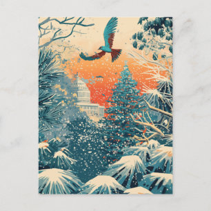 Postale US Capitol Hill Christmas Tree Carte de vacances,