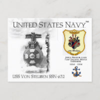 USS VON STEUBEN SSN-632 SOUS-MARINE - CARTE POSTAL
