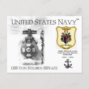 POSTALE USS VON STEUBEN SSN-632 SOUS-MARINE - CARTE POSTAL