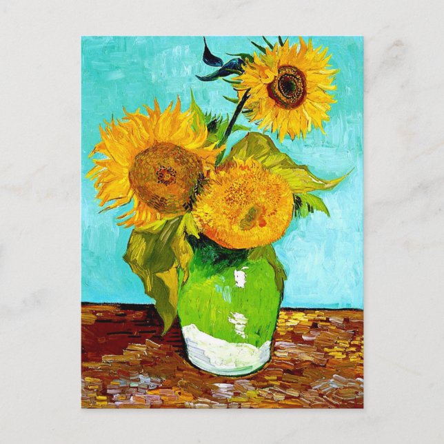 Postale Van Gogh - Fleurs de soleil - Carte Art Post (Devant)