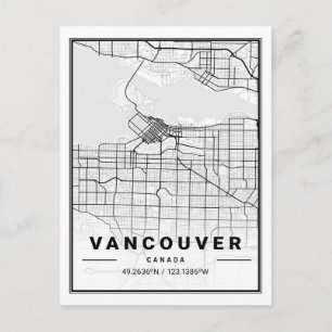 Postale Vancouver (Colombie-Britannique) Carte des villes 