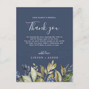 Postale Végétation d'automne   Carte de réception Merci de