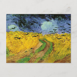 Postale Vincent Van Gogh Champ de blé avec Croque Carte po