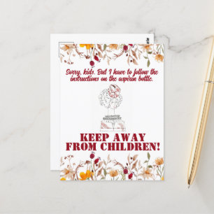 Postale Vintage Funny Sarcastic Line Art Femme Carte posta